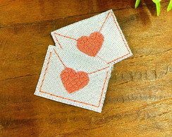 Patch Bordado sem Termocolante - Cartas de Amor 10 un