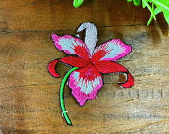 Patch Bordado sem Termocolante - Orquídea 10 un