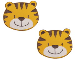 Tigre Patch Aplique Bordado Termocolante - Kit 2 Pç