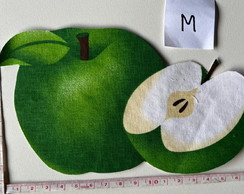 2 Patch Aplique Termocolante Maças Verde Media ( 2 Unidades)