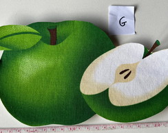 2 Patch Aplique Termocolante Maças Verde Grande (2 Unidades)
