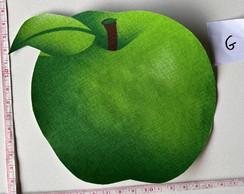 2 Patch Aplique Termocolante Maça Verde Grande (2 Unidades)