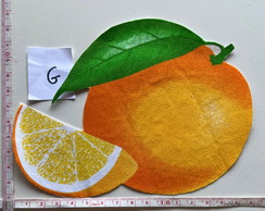 Patch Aplique Termocolante Laranja - Tamanho G ( 2unidades )