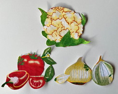 3 Patch Aplique Termocolante Legumes #6