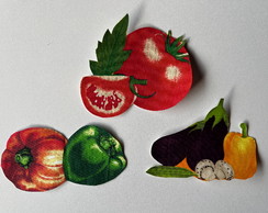 3 Patch Aplique Termocolante Legumes #7