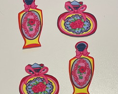 4 Patch Aplique Termocolante Perfumes - Amarelo