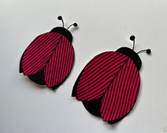 2 Patch Aplique Termocolante Joaninha Tamanho P e m