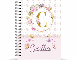 Arquivo Digital Capa para Caderno/agenda Floral Borboletas