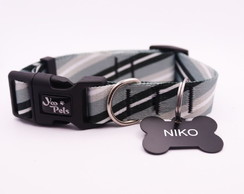 Coleira Cachorro com Nome e Telefone Pets Personalizado