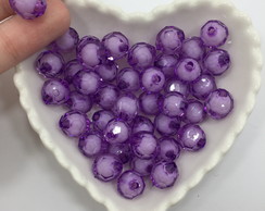 Bola Sextavada com Miolo Lilás 12mm 50 Unidades