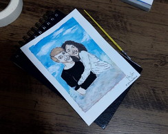 Retrato em Aquarela Personalizado