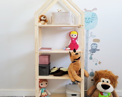 Estante Infantil Montessoriana com 4 Prateleiras
