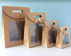 Kit Sacolas com Visor -linhas de Corte+ 4 Arquivos de Brinde