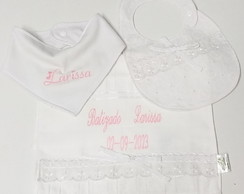Babador Batizado/ Toalha Bordada