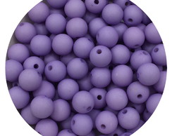 Bola Plástica Leitosa Fosca Lilas 10mm 100 Unidades