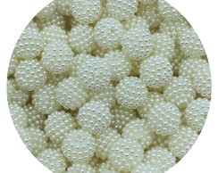 Pérola Craquelada Creme 12mm 50 Unidades