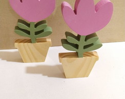Tulipa de Madeira Adorno Infantil
