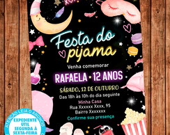 Convite Festa do Pijama Aniversário Digital