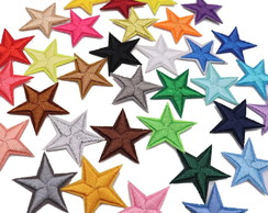 10 Und Patch Estrelas Coloridas Aplique Termocolante 3cm