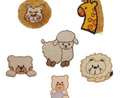 Patch Aplique Termodolante Safari - Kit 6 Pç