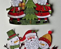 2 Patch Aplique Termocolante Bonecos de Neve e Noel #1