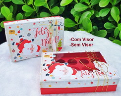 Arquivo para Corte Caixa 15 Doces com Visor Natal