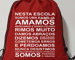 Sacomochila Mochila Sacola Ecobag de Tecido Personalizada