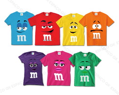 Kit 7 Camisetas Infantis M&ms