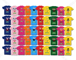 Camiseta Infantil Vila Sésamo Personalizada com 50