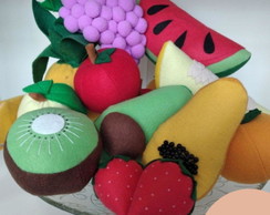 Kit com 12 Frutas de Feltro