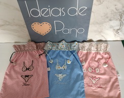 Porta Lingerie Personalizada (3 Peças)