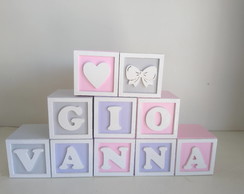 Kit com 12 Cubos 5×5 com Molduras Decorados