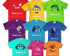 Kit Camisetas Divertida Mente Personalizadas com 9