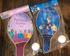 Kit Raquetes, Personalizado Princesas e Príncipes da Disney