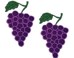 Fruta Uva G Patch Aplique Bordado Termocolante 2 un P.ent.