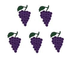 Fruta Uva P Patch Aplique Bordado Termocolante 5 un P.ent.