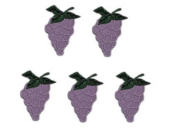 Fruta Uva P Patch Aplique Bordado Termocolante 5 un P.ent.