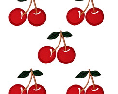 Fruta Cereja Patch Aplique Bordado Termocolante 5 un