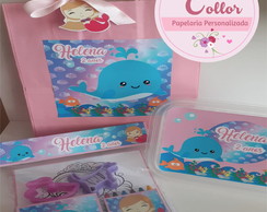 Kit Festa Escolar Baleia e Sereia