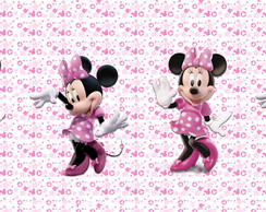 Tecido Minnie Painel Estrela e Cabeça 140 x 100 Cm.