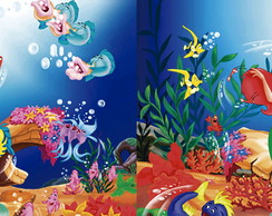 Tecido Ariel Imagens 1 Barrado 140 x 100 Cm. Microfibra.