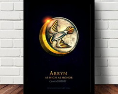 Quadro Decorativo A5 Game Of Thrones com Vidro e Moldura