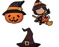 Halloween Patch Aplique Bordado Termocolante 3un