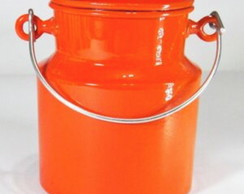 Leiteira de Alumínio 1 Litro Cor Laranja Metalizada