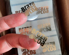 Adesivo Transparente Hot Stamping Dourado 3 cm