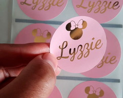 Adesivo Transparente Hot Stamping Dourado 5 cm - 1000 Unidad