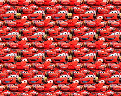 Tecido Carros Mcqueen F. Vermelho 140 x 100 cm Microfibra.
