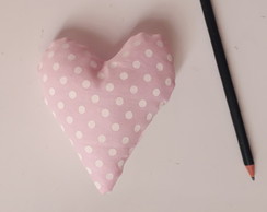 Coração de Tecido Patchwork : 10 Cm;