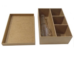 Kit com 3 Caixas mdf com 4 Lugares 24x17x7cm Cod:kitcx011-3