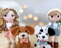 Receita em pdf Cachorrinhos Pets Amigurumi